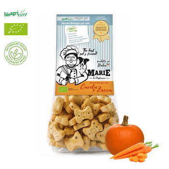 Marie Biscotti alla Carota e Zucca BIO - Organiczne Ciasteczka Marchewkowo-Dyniowe Dla Psa 210g
