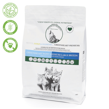 Greenheart Puppy Medium Large Breeds – Karma Sucha z Kurczakiem i Łososiem dla Szczeniąt Średnich i Dużych Ras 3kg