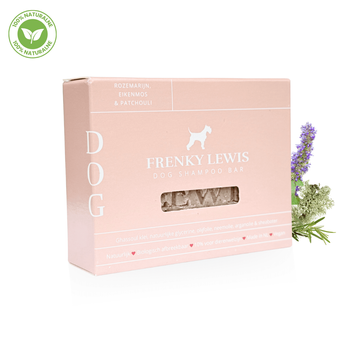 Frenky Lewis Dog Shampoo Bar - 100% Naturalny Szampon w Kostce Dla Psa | Rozmaryn, Mech Dębowy, Paczula 135g