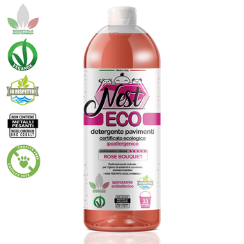 Nest ECO Pavimenti Rose Bouquet - Ekologiczny Płyn do Podłóg Bezpieczny dla Psów | Róża 1L