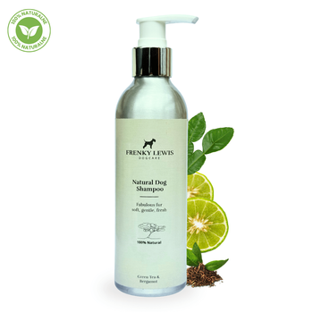 Frenky Lewis Natural Dog Shampoo - 100% Naturalny Szampon Dla Psa | Zielona Herbata i Bergamotka 200ml