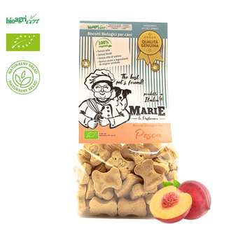 Marie Biscotti alla Pesca BIO - Organiczne Ciasteczka Brzoskwiniowe Dla Psa 210g