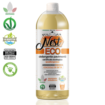 Nest ECO Pavimenti Coccole di Seta - Ekologiczny Płyn do Podłóg Bezpieczny dla Psów | Jedwab 1L