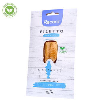 Record Filetto di Merluzzo - 100% Naturalny Filet z Dorsza Gotowany na Parze Dla Psa 25g