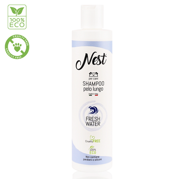 Nest Shampoo Pelo Lungo - Hipoalergiczny Organiczny Szampon dla Psów Długowłosych 250ml | Fresh Water